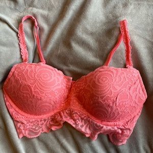 PINK lace bralette
